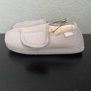 LongBay Women's Adjustable Diabetic Memory Foam Arthritis Edema Fuzzy House Shoe